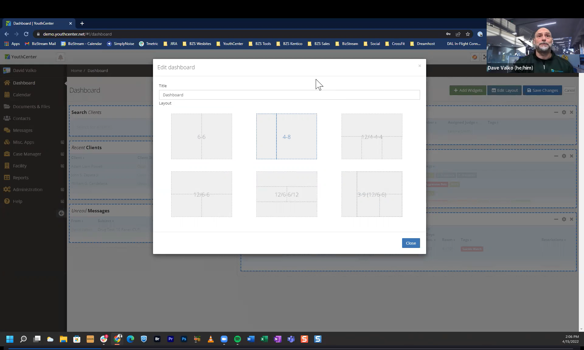 Dashboards & Widgets Webinar Screen Capture