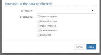 A new section has been created towards the bottom of the form that includes filtering options