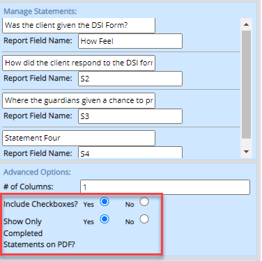 New Multi-Statement Box Form Builder Section
